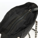PRADA Chain Tote Bag Nylon Black Silver Auth bs34326-6