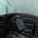PRADA Shoulder Bag Nylon Green Silver Auth bs34327-20