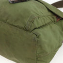 PRADA Shoulder Bag Nylon Green Silver Auth bs34328-14