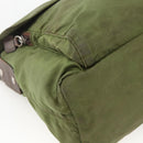 PRADA Shoulder Bag Nylon Green Silver Auth bs34328-15