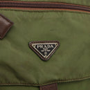 PRADA Shoulder Bag Nylon Green Silver Auth bs34328-18