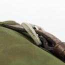 PRADA Shoulder Bag Nylon Green Silver Auth bs34328-9