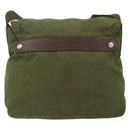 PRADA Shoulder Bag Nylon Green Silver Auth bs34328-2