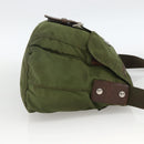 PRADA Shoulder Bag Nylon Green Silver Auth bs34328-4