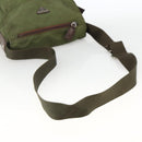 PRADA Shoulder Bag Nylon Green Silver Auth bs34328-7
