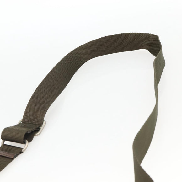 PRADA Shoulder Bag Nylon Green Silver Auth bs34328