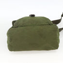 PRADA Shoulder Bag Nylon Green Silver Auth bs34328-5