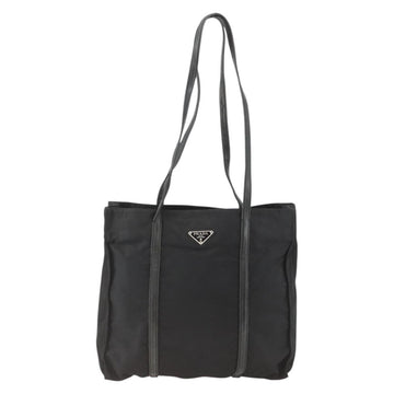 PRADA Tote Bag Nylon Black Silver Auth bs34329 - 0