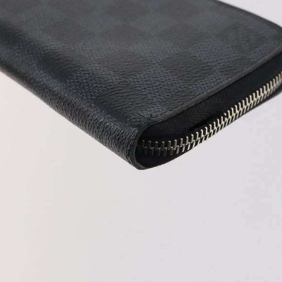 LOUIS VUITTON Damier Grafitte Long Wallet 2 Set Black LV Auth bs34330