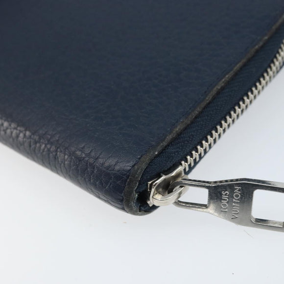 LOUIS VUITTON Wallet Vertical Taurillon Clemence Leather M58823 Auth bs34331