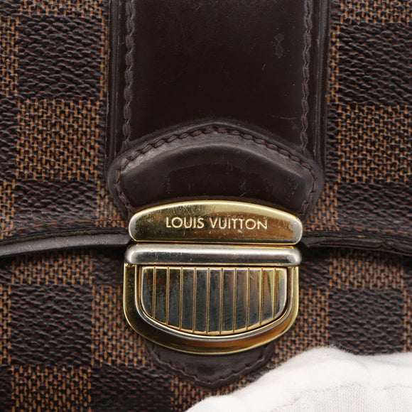 LOUIS VUITTON Damier Ebene Portefeuille Sistina Long Wallet N61747 Auth bs34333