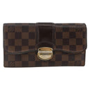 LOUIS VUITTON Damier Ebene Portefeuille Sistina Long Wallet N61747 Auth bs34333-13