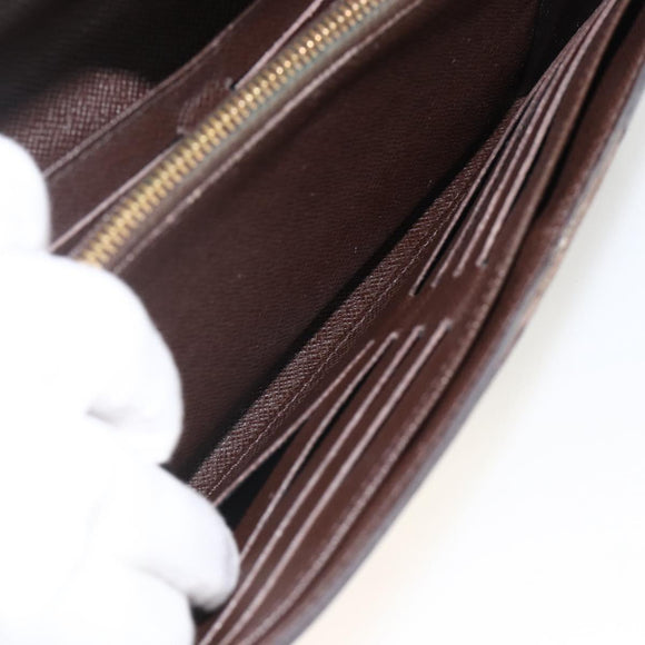 LOUIS VUITTON Damier Ebene Portefeuille Sistina Long Wallet N61747 Auth bs34333