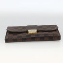 LOUIS VUITTON Damier Ebene Portefeuille Sistina Long Wallet N61747 Auth bs34333-6