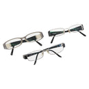 CHANEL Glasses plastic metal 3 Set Gray Black CC Auth bs34338-1