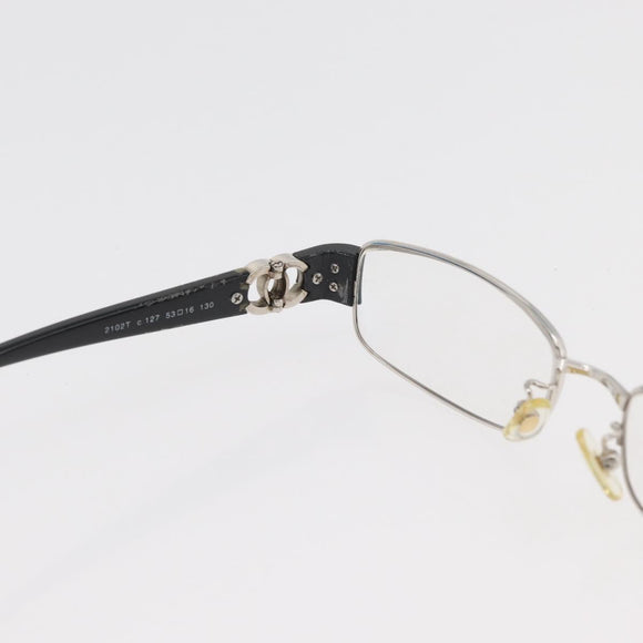 CHANEL Glasses plastic metal 3 Set Gray Black CC Auth bs34338