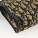 Christian Dior Trotter Canvas Pouch Navy Silver Auth bs34339-11