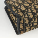 Christian Dior Trotter Canvas Pouch Navy Silver Auth bs34339-9