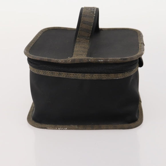 FENDI Pecan Canvas Hand Bag Coated Canvas 4 Set Brown Black Auth bs34342