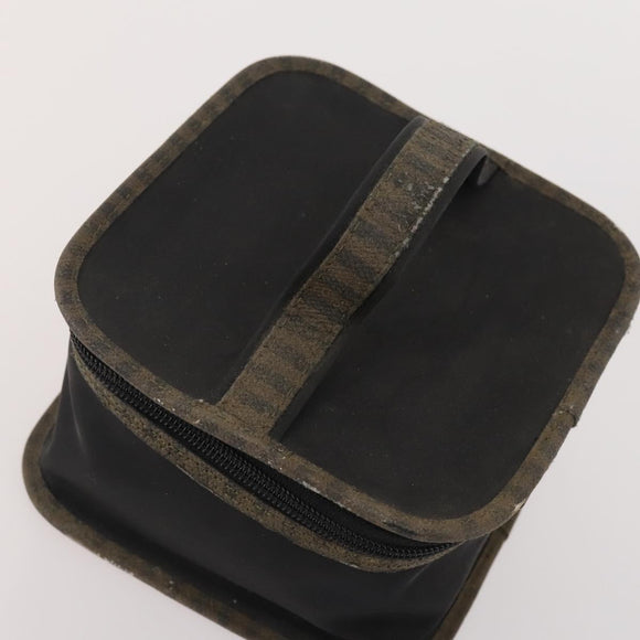 FENDI Pecan Canvas Hand Bag Coated Canvas 4 Set Brown Black Auth bs34342