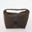 FENDI Pecan Canvas Hand Bag Coated Canvas 4 Set Brown Black Auth bs34342-21