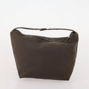 FENDI Pecan Canvas Hand Bag Coated Canvas 4 Set Brown Black Auth bs34342-22