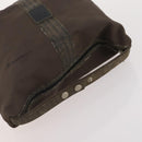 FENDI Pecan Canvas Hand Bag Coated Canvas 4 Set Brown Black Auth bs34342-24