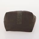 FENDI Pecan Canvas Hand Bag Coated Canvas 4 Set Brown Black Auth bs34342-25