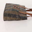 FENDI Pecan Canvas Hand Bag Coated Canvas 4 Set Brown Black Auth bs34342-4