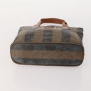 FENDI Pecan Canvas Hand Bag Coated Canvas 4 Set Brown Black Auth bs34342-6