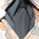 FENDI Pecan Canvas Hand Bag Coated Canvas 4 Set Brown Black Auth bs34342-7