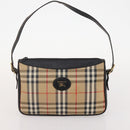 BURBERRY Nova Check Shoulder Bag Canvas Nylon 3 Set Beige White Auth bs34343-17
