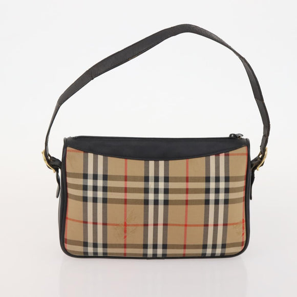 BURBERRY Nova Check Shoulder Bag Canvas Nylon 3 Set Beige White Auth bs34343