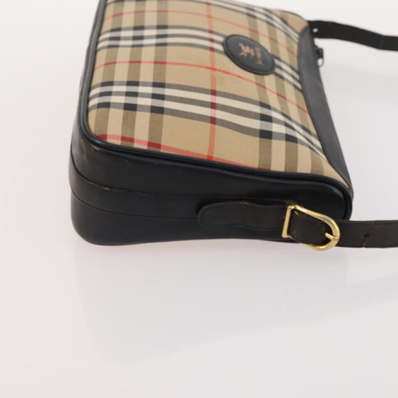 BURBERRY Nova Check Shoulder Bag Canvas Nylon 3 Set Beige White Auth bs34343