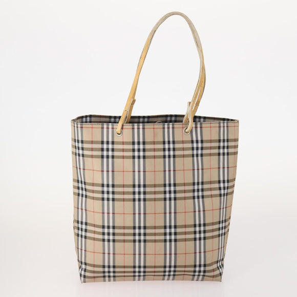 BURBERRY Nova Check Shoulder Bag Canvas Nylon 3 Set Beige White Auth bs34343