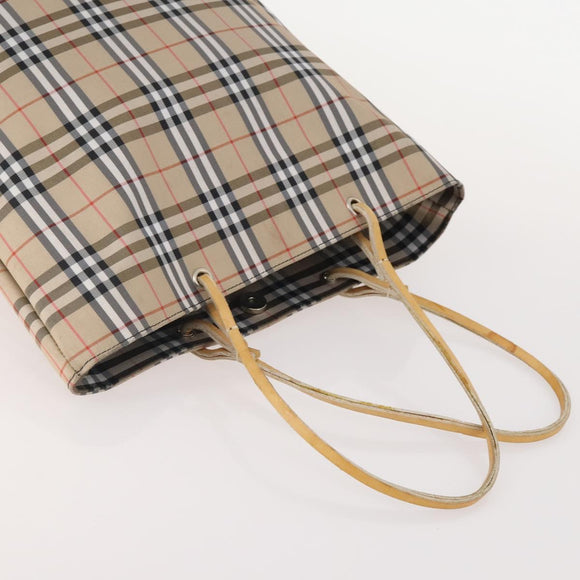 BURBERRY Nova Check Shoulder Bag Canvas Nylon 3 Set Beige White Auth bs34343