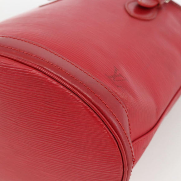 LOUIS VUITTON Epi Bucket PM Shoulder Bag Red M5899E LV Auth bs34346