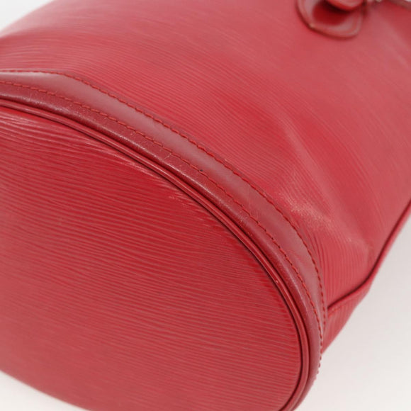 LOUIS VUITTON Epi Bucket PM Shoulder Bag Red M5899E LV Auth bs34346
