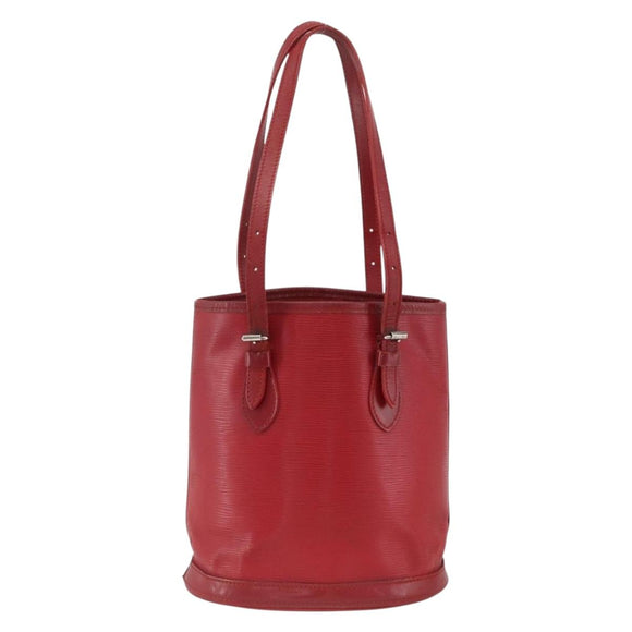 LOUIS VUITTON Epi Bucket PM Shoulder Bag Red M5899E LV Auth bs34346
