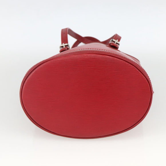 LOUIS VUITTON Epi Bucket PM Shoulder Bag Red M5899E LV Auth bs34346