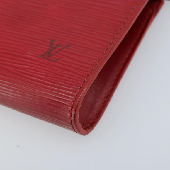 LOUIS VUITTON Epi Bucket PM Pouch Red LV Auth bs34347