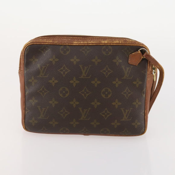 LOUIS VUITTON Monogram Pouch Clutch Bag 2 Set LV Auth bs34348