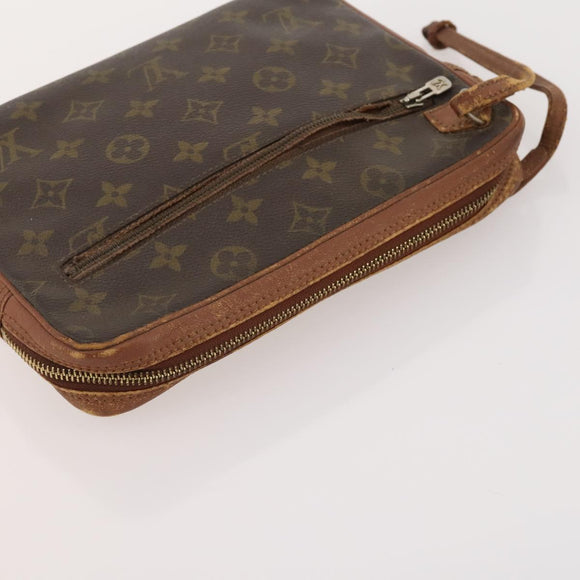 LOUIS VUITTON Monogram Pouch Clutch Bag 2 Set LV Auth bs34348