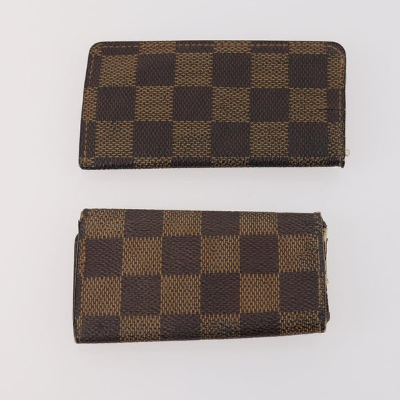 LOUIS VUITTON Damier Ebene Key Case 6 Set LV Auth bs34352