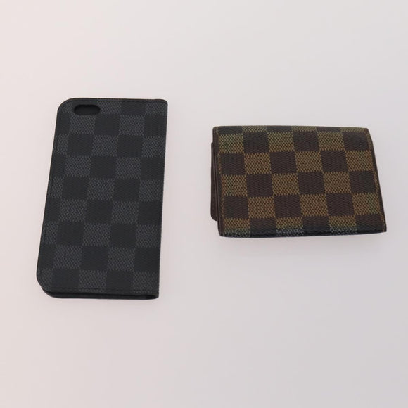 LOUIS VUITTON Damier Ebene Key Case 6 Set LV Auth bs34352