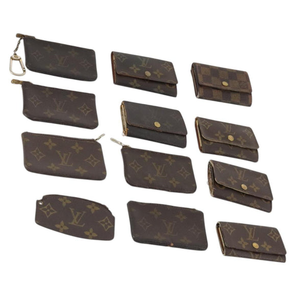 LOUIS VUITTON Monogram Coin Purse 12 Set LV Auth bs34353