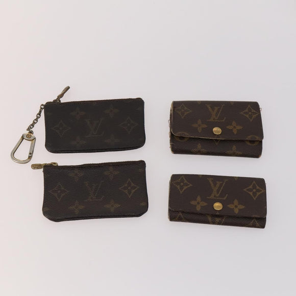 LOUIS VUITTON Monogram Coin Purse 12 Set LV Auth bs34353