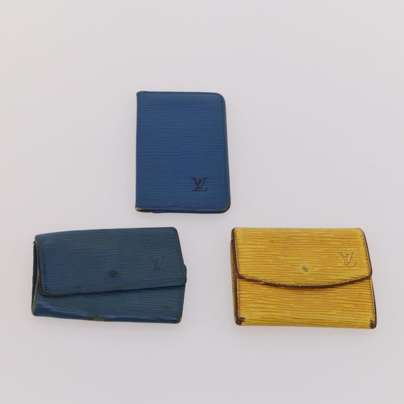 LOUIS VUITTON Epi Key Case 10 Set Red Blue yellow LV Auth bs34354