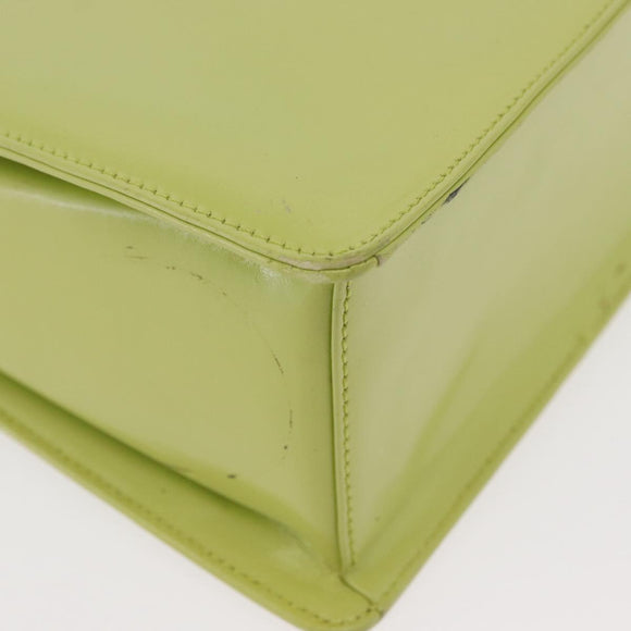 GUCCI Shoulder Bag Leather LIme Green Silver 001 406 1721 Auth bs34358