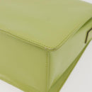 GUCCI Shoulder Bag Leather LIme Green Silver 001 406 1721 Auth bs34358-15